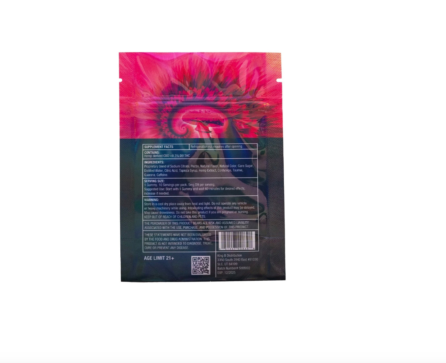 Energy Sour Watermelon Shroom Kube - 5 mg THC + ENERGY Blend