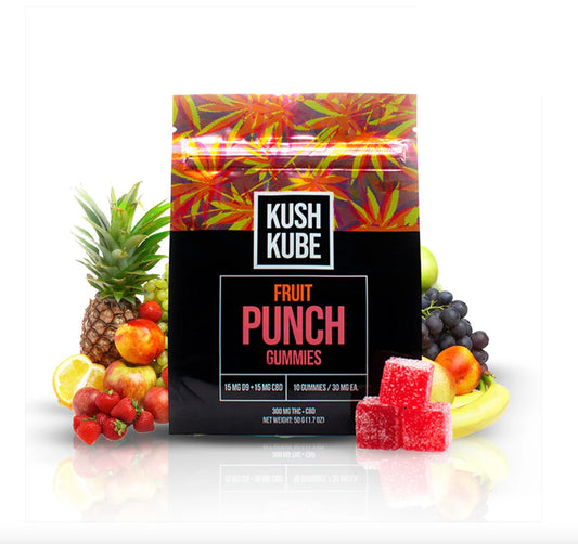 Kush Kube Fruit Punch Gummies