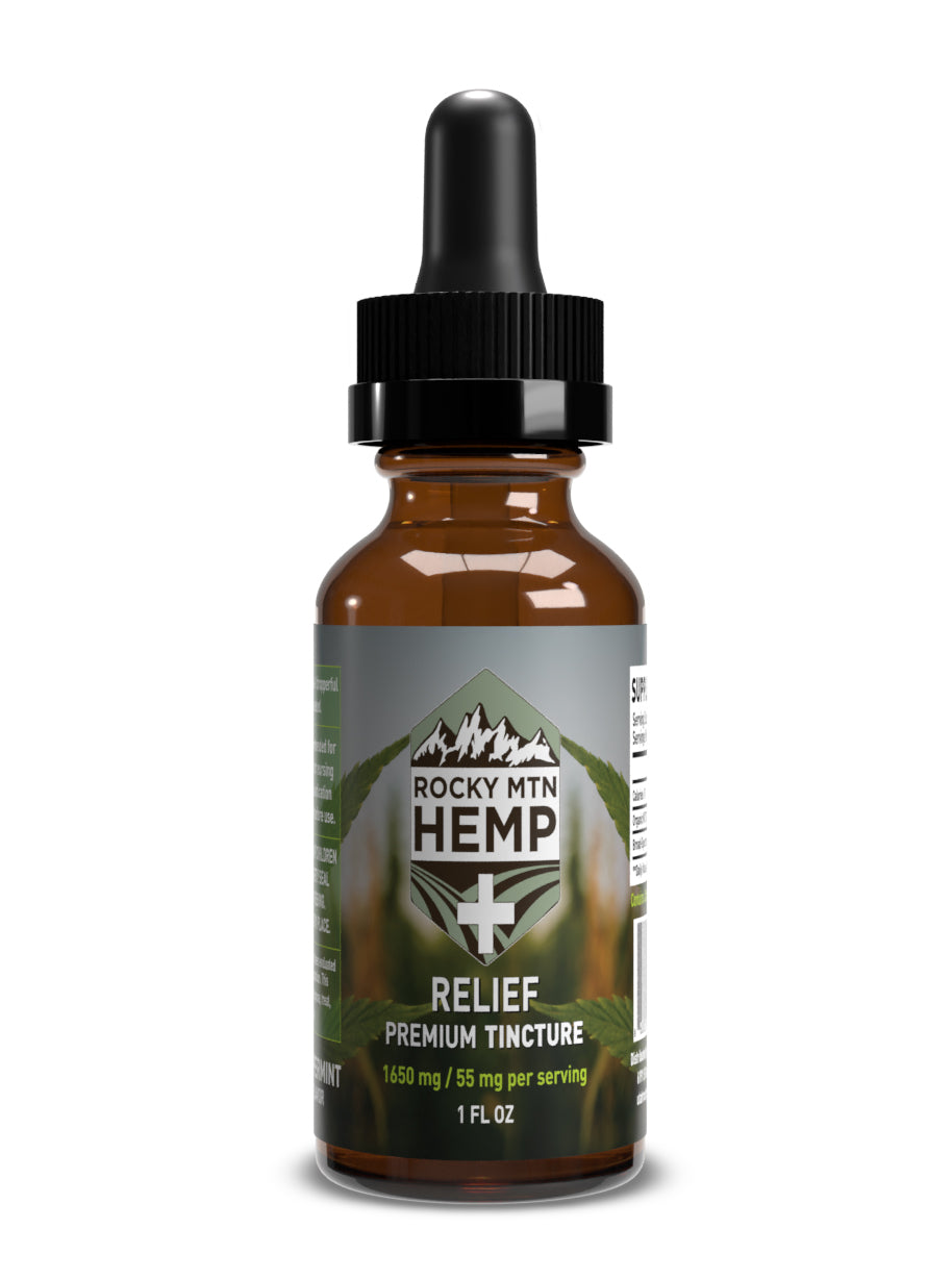 Relief CBD Oil 1650 mg/ 55 mg per 1 serving Broad Spectrum Hemp Plus CBG